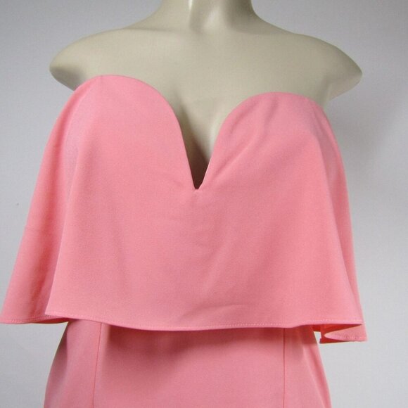 Lovers & Friends NWT Strapless M Barbie Party Pink Peach Mini Dress Sexy Kassie - Picture 3 of 12